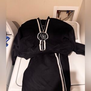 Zara sweat set (wide leg pant with quarter zip top)